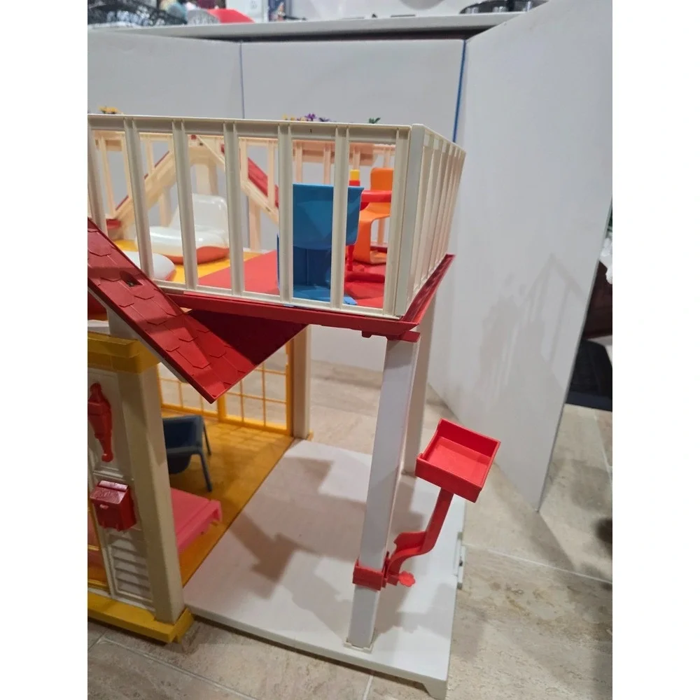 Vintage Mattel Barbie Dream House 1978-1982 A-Frame Dollhouse w/ Accessories